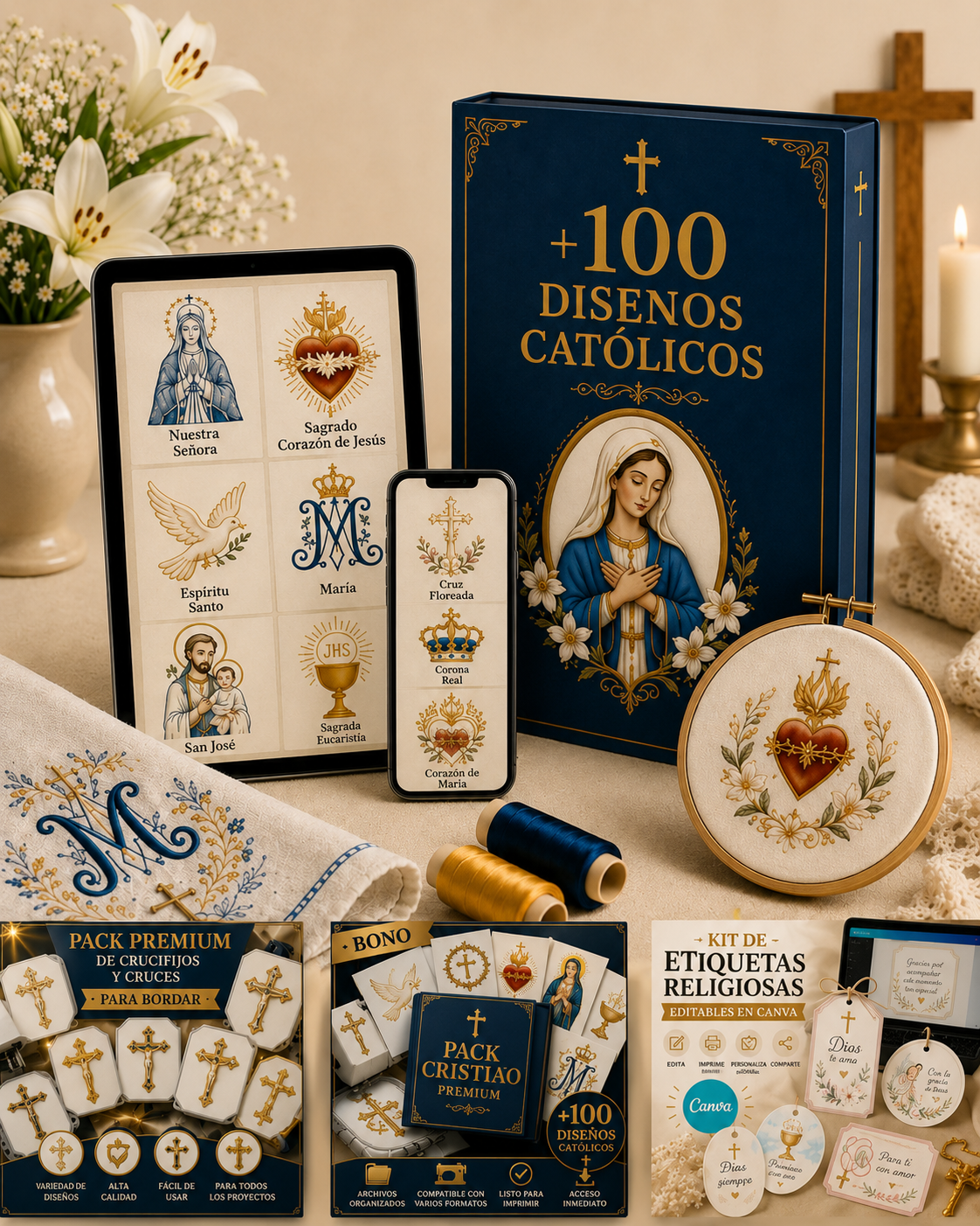 +100 Dibujos Católicos — Paquete completo